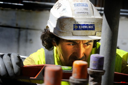 Société Razel Bec sur le chantier Jules Horowitz, Saint Paul Lez Durance, juillet 2014